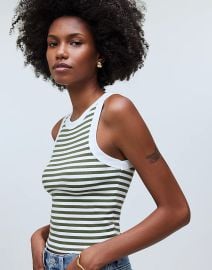 Supimareg Rib Cutaway Crop Tank in Stripe at Madewell